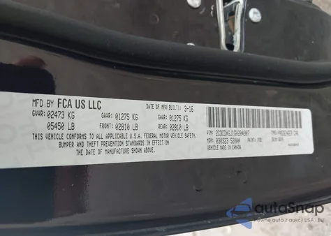 2016 Dodge Charger R/T Scat Pack from USA, damaged, VIN 2C3CDXGJ1GH204907